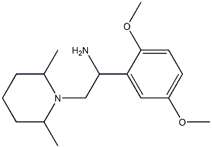 1-(2,5-dimethoxyphenyl)-2-(2,6-dimethylpiperidin-1-yl)ethanamine 구조식 이미지