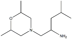 1-(2,6-dimethylmorpholin-4-yl)-4-methylpentan-2-amine Structure