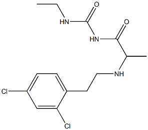 1-(2-{[2-(2,4-dichlorophenyl)ethyl]amino}propanoyl)-3-ethylurea 구조식 이미지