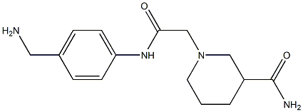 1-(2-{[4-(aminomethyl)phenyl]amino}-2-oxoethyl)piperidine-3-carboxamide Structure