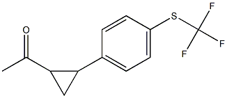 1-(2-{4-[(trifluoromethyl)sulfanyl]phenyl}cyclopropyl)ethan-1-one Structure