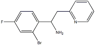 1-(2-bromo-4-fluorophenyl)-2-(pyridin-2-yl)ethan-1-amine Structure