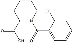 1-(2-chlorobenzoyl)piperidine-2-carboxylic acid 구조식 이미지