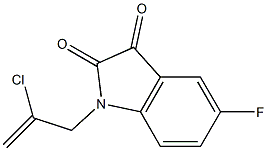 1-(2-chloroprop-2-en-1-yl)-5-fluoro-2,3-dihydro-1H-indole-2,3-dione Structure