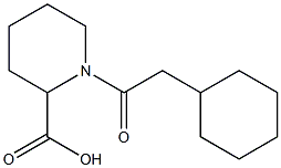 1-(2-cyclohexylacetyl)piperidine-2-carboxylic acid Structure