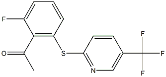 1-(2-fluoro-6-{[5-(trifluoromethyl)pyridin-2-yl]sulfanyl}phenyl)ethan-1-one Structure