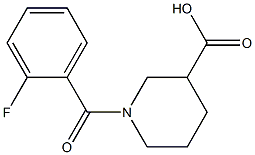 1-(2-fluorobenzoyl)piperidine-3-carboxylic acid 구조식 이미지