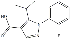 1-(2-fluorophenyl)-5-(propan-2-yl)-1H-pyrazole-4-carboxylic acid 구조식 이미지