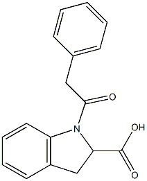 1-(2-phenylacetyl)-2,3-dihydro-1H-indole-2-carboxylic acid 구조식 이미지