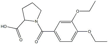 1-(3,4-diethoxybenzoyl)pyrrolidine-2-carboxylic acid Structure