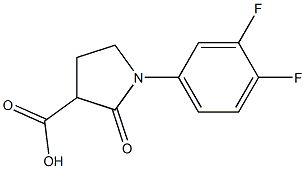 1-(3,4-difluorophenyl)-2-oxopyrrolidine-3-carboxylic acid 구조식 이미지