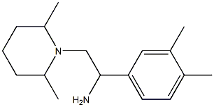 1-(3,4-dimethylphenyl)-2-(2,6-dimethylpiperidin-1-yl)ethan-1-amine Structure