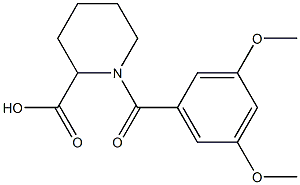 1-(3,5-dimethoxybenzoyl)piperidine-2-carboxylic acid Structure