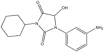1-(3-aminophenyl)-3-cyclohexyl-5-hydroxyimidazolidine-2,4-dione Structure
