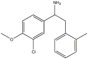 1-(3-chloro-4-methoxyphenyl)-2-(2-methylphenyl)ethan-1-amine Structure