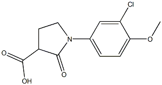 1-(3-chloro-4-methoxyphenyl)-2-oxopyrrolidine-3-carboxylic acid Structure