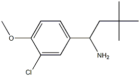 1-(3-chloro-4-methoxyphenyl)-3,3-dimethylbutan-1-amine 구조식 이미지