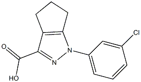 1-(3-chlorophenyl)-1,4,5,6-tetrahydrocyclopenta[c]pyrazole-3-carboxylic acid Structure
