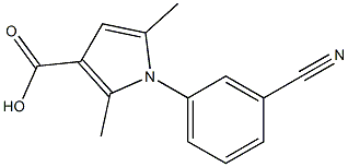 1-(3-cyanophenyl)-2,5-dimethyl-1H-pyrrole-3-carboxylic acid Structure