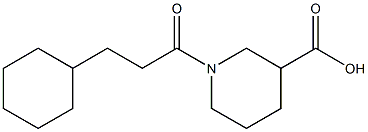 1-(3-cyclohexylpropanoyl)piperidine-3-carboxylic acid Structure