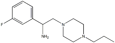 1-(3-fluorophenyl)-2-(4-propylpiperazin-1-yl)ethan-1-amine 구조식 이미지