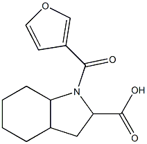 1-(3-furoyl)octahydro-1H-indole-2-carboxylic acid 구조식 이미지