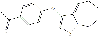 1-(4-{5H,6H,7H,8H,9H-[1,2,4]triazolo[3,4-a]azepin-3-ylsulfanyl}phenyl)ethan-1-one 구조식 이미지