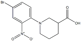 1-(4-bromo-2-nitrophenyl)piperidine-3-carboxylic acid 구조식 이미지