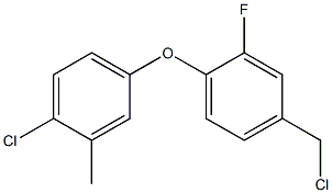 1-(4-chloro-3-methylphenoxy)-4-(chloromethyl)-2-fluorobenzene 구조식 이미지