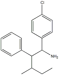 1-(4-chlorophenyl)-3-methyl-2-phenylpentan-1-amine Structure