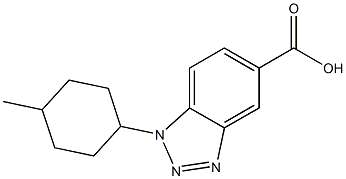 1-(4-methylcyclohexyl)-1H-1,2,3-benzotriazole-5-carboxylic acid Structure