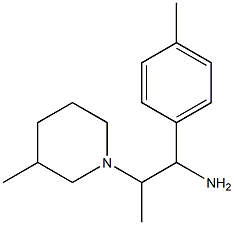 1-(4-methylphenyl)-2-(3-methylpiperidin-1-yl)propan-1-amine 구조식 이미지