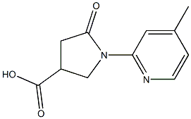 1-(4-methylpyridin-2-yl)-5-oxopyrrolidine-3-carboxylic acid 구조식 이미지
