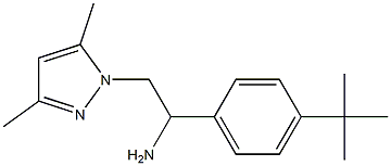 1-(4-tert-butylphenyl)-2-(3,5-dimethyl-1H-pyrazol-1-yl)ethanamine 구조식 이미지