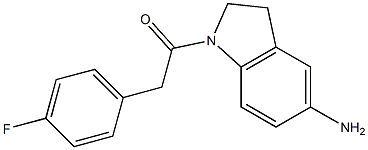 1-(5-amino-2,3-dihydro-1H-indol-1-yl)-2-(4-fluorophenyl)ethan-1-one 구조식 이미지
