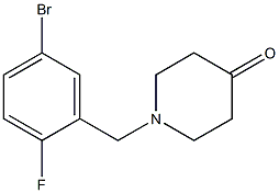 1-(5-bromo-2-fluorobenzyl)piperidin-4-one 구조식 이미지