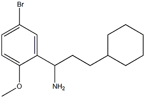 1-(5-bromo-2-methoxyphenyl)-3-cyclohexylpropan-1-amine Structure