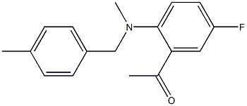 1-(5-fluoro-2-{methyl[(4-methylphenyl)methyl]amino}phenyl)ethan-1-one Structure