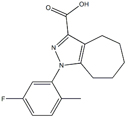 1-(5-fluoro-2-methylphenyl)-1,4,5,6,7,8-hexahydrocyclohepta[c]pyrazole-3-carboxylic acid Structure