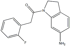 1-(6-amino-2,3-dihydro-1H-indol-1-yl)-2-(2-fluorophenyl)ethan-1-one 구조식 이미지