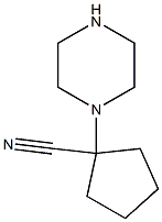 1-(piperazin-1-yl)cyclopentane-1-carbonitrile Structure