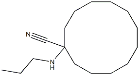 1-(propylamino)cyclododecane-1-carbonitrile Structure