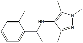 1,3,5-trimethyl-N-[1-(2-methylphenyl)ethyl]-1H-pyrazol-4-amine Structure