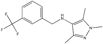 1,3,5-trimethyl-N-{[3-(trifluoromethyl)phenyl]methyl}-1H-pyrazol-4-amine 구조식 이미지