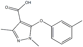 1,3-dimethyl-5-(3-methylphenoxy)-1H-pyrazole-4-carboxylic acid Structure