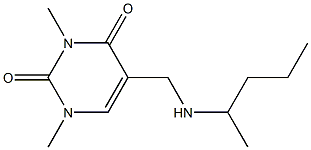 1,3-dimethyl-5-[(pentan-2-ylamino)methyl]-1,2,3,4-tetrahydropyrimidine-2,4-dione Structure