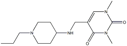 1,3-dimethyl-5-{[(1-propylpiperidin-4-yl)amino]methyl}-1,2,3,4-tetrahydropyrimidine-2,4-dione Structure