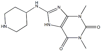 1,3-dimethyl-8-(piperidin-4-ylamino)-3,7-dihydro-1H-purine-2,6-dione 구조식 이미지