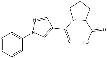 1-[(1-phenyl-1H-pyrazol-4-yl)carbonyl]pyrrolidine-2-carboxylic acid 구조식 이미지