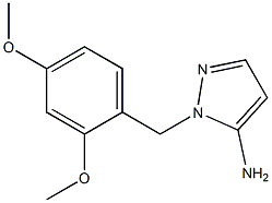 1-[(2,4-dimethoxyphenyl)methyl]-1H-pyrazol-5-amine 구조식 이미지